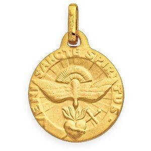 Médaille Or 750 Saint Esprit 14*20mm Avec Bélière