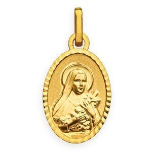 Médaille Or 750 Sainte Thérèse 11*22mm Avec Bélière