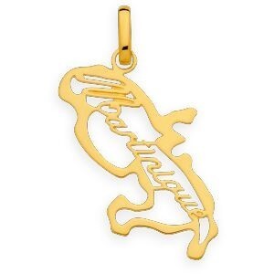 Pendentif Or 750 Carte Martinique 13*25mm Avec Bélière