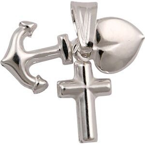 Pendentif Argent 925 3 Vertus 28mm Avec Bélière