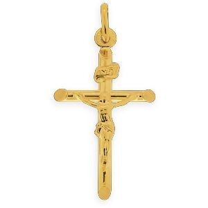 Croix Christ Or 375 16*32mm Avec Bélière
