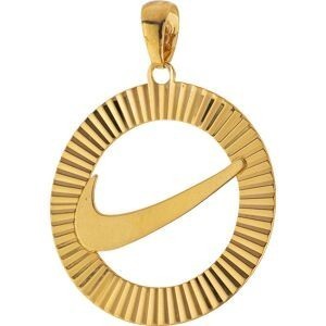 Pendentif Or 750 Virgule Cercle Diamanté 23*28mm Avec Bélière