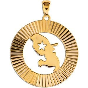 Pendentif Or 375 Carte Martinique Etoile Cercle Diamanté 25*30mm Avec Bélière