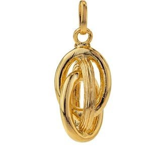 Pendentif Plaqué Or Nœud Antillais 12*25mm Avec Bélière