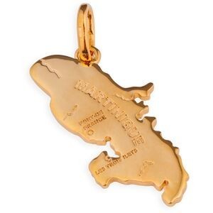 Pendentif Plaqué Or Carte Martinique 12*27mm Avec Bélière