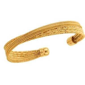 Jonc Plaqué Or Fantaisie 62mm Tube 6 à 11mm