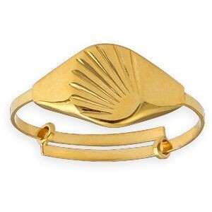 Chevalière Or 375 Ovale Striée 6*7mm Corps 1mm Ajustable Taille 50  à 54