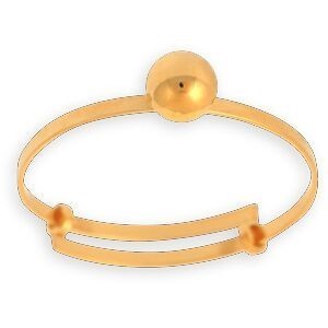 Bague Or 375 Boule 4mm Ajustable Taille 52  à 54