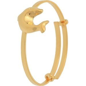 Bague Or 375 Dauphin Ajustable Taille 52  à 54