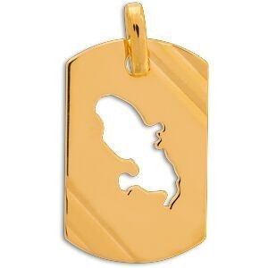 Pendentif Or 375 Carte Martinique 11.5*20mm Avec Bélière