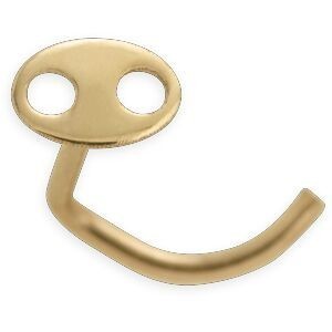 Piercing Nez Or 375 8mm Tige Courbée Grain De Café 2.5*3.5mm