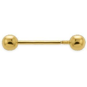Piercing Labret Or 750 11.5mm Boule 3mm Tige 8mm 1.2mm