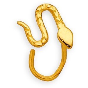 Piercing Nez Or 750 8.5mm Tige Courbée Serpent 4*5mm