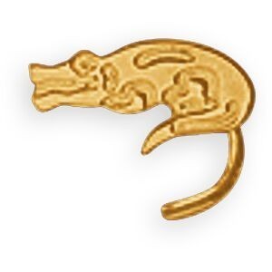 Piercing Nez Or 750 8.2mm Tige Courbée Crocodile 3*5mm