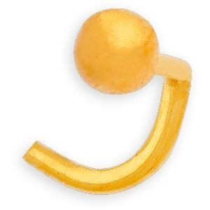 Piercing Nez Or 750 8.2mm Tige Courbée Boule 2mm