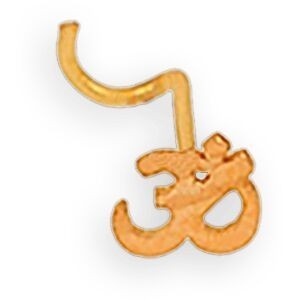 Piercing Nez Or 750 8mm Tige Courbée Aum 4.2*4.4mm