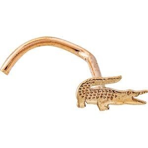 Piercing Nez Or 375 8mm Tige Courbée Crocodile 4.5*2mm