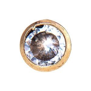 Piercing Cartilage Or 375 8.5mm Zirconium 3.5mm Tige 7mm 1.2mm