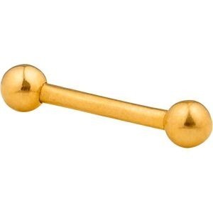 Piercing Téton Or 375 Droit 14.8mm Boules 2.8mm Tige 10mm 1.3mm