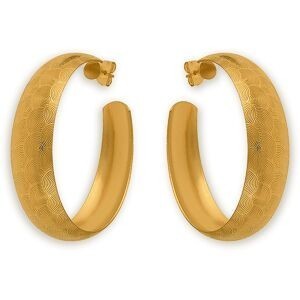 Créoles Acier Jaune Cubaines 45mm Tube 12mm