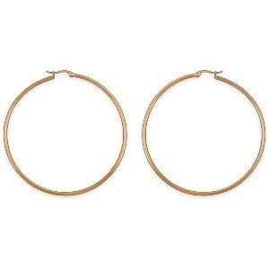 Créoles Acier Jaune 65mm Tube 2mm