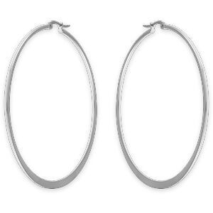 Créoles Acier 65mm Tube 3mm