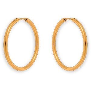 Créoles Or 375 35mm Tube 2.5mm