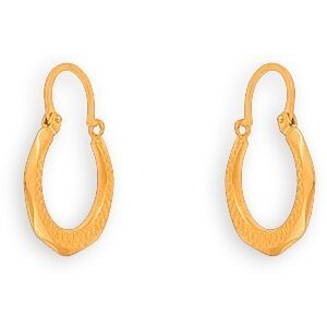 Créoles Or 375 Fantaisie 16mm Tube 3mm