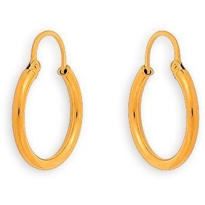 Créoles Or 375 18mm Tube 2mm