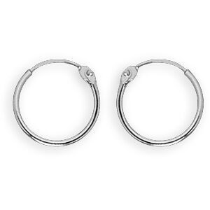 Créoles Or 375 Gris 10mm Tube 1mm