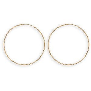 Créoles Or 375 Flexibles 40mm Tube 1mm