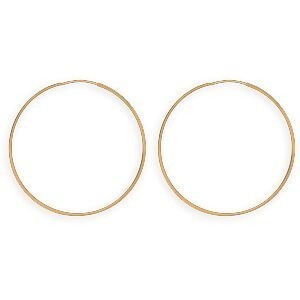 Créoles Or 375 Flexibles 45mm Tube 1mm