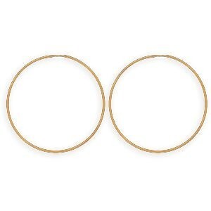 Créoles Or 375 Flexibles 55mm Tube 1mm