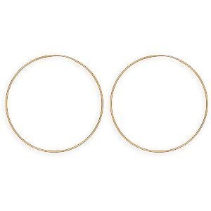 Créoles Or 375 Flexibles 60mm Tube 1mm