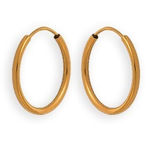 Créoles Or 375 18mm Tube 1mm