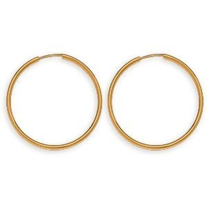 Créoles Or 375 25mm Tube 1.5mm