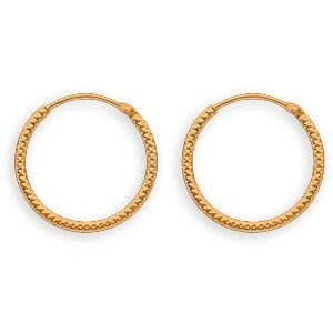 Créoles Or 375 Fantaisie 25mm Tube 1.5mm