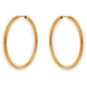 Créoles Or 750 45mm Tube 2.5mm