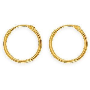 Créoles Or 375 10mm Tube 1mm