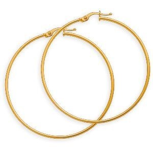 Créoles Or 375 43mm Tube 1.5mm