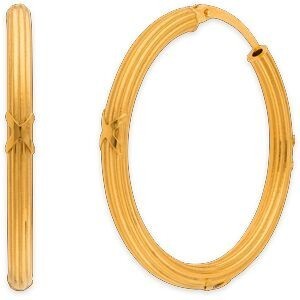 Créoles Or 750 Fantaisie 30mm Tube 2.3mm