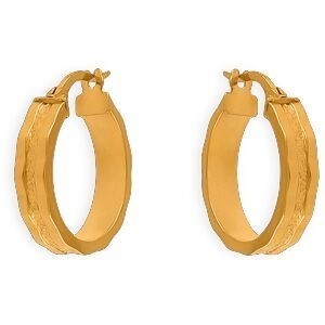 Créoles Or 375 Fantaisie 14mm Tube 2mm