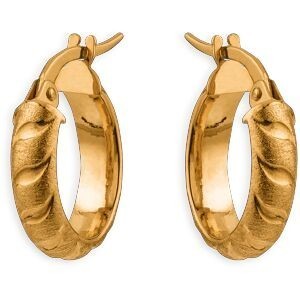 Créoles Or 750  Fantaisie 15mm Tube 3.7mm