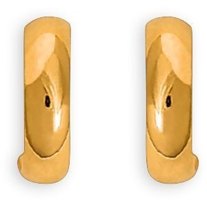 Créoles Plaqué Or Bombées 14mm Tube 4mm