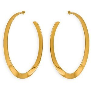 Créoles Plaqué Or Torsadées 65mm Tube 4mm