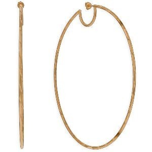 Créoles Plaqué Or Torsadées Diamantées 80mm Tube 1mm