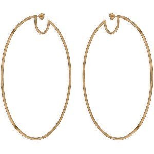 Créoles Plaqué Or Torsadées Diamantées 100mm Tube 1mm