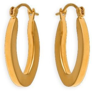 Créoles Plaqué Or Ovales 15*20mm Tube 3mm