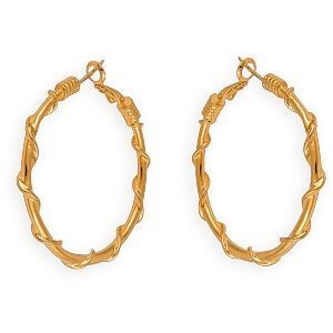 Créoles Plaqué Or Fantaisie 40mm Tube 2.5mm