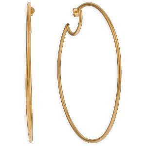 Créoles Plaqué Or 100mm Tube 2mm